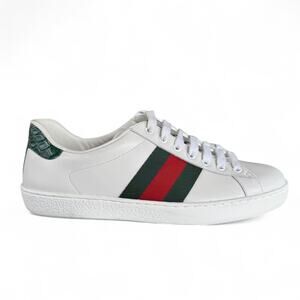Gucci Ace Web Low-Top Sneakers White‎